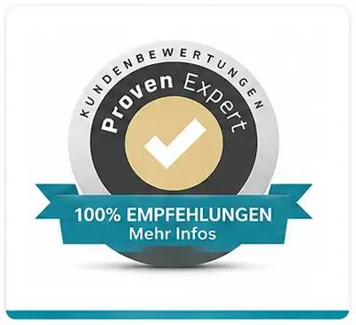 ProvenExpert - 100% Kundenempfehlungen